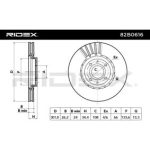 Diskovi prednji, Citroen, Peugeot, fi 302mm,  ddf1676-23-0985C-oe4249j8 - Slika 2